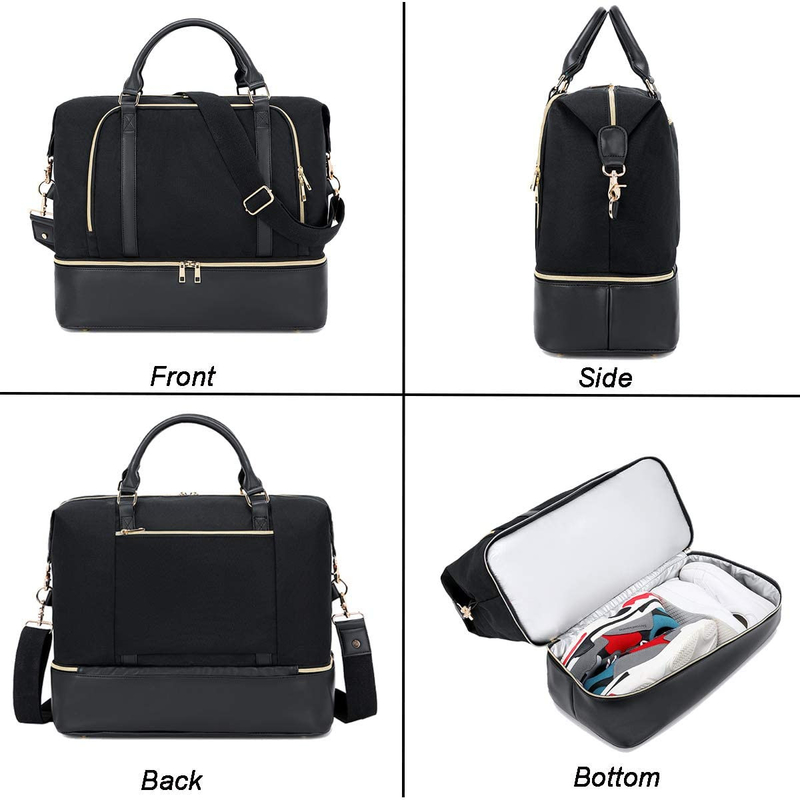 Saco de couro do curso do Duffel dos homens das mulheres com luva 17.3x14.5x8.3 do trole”