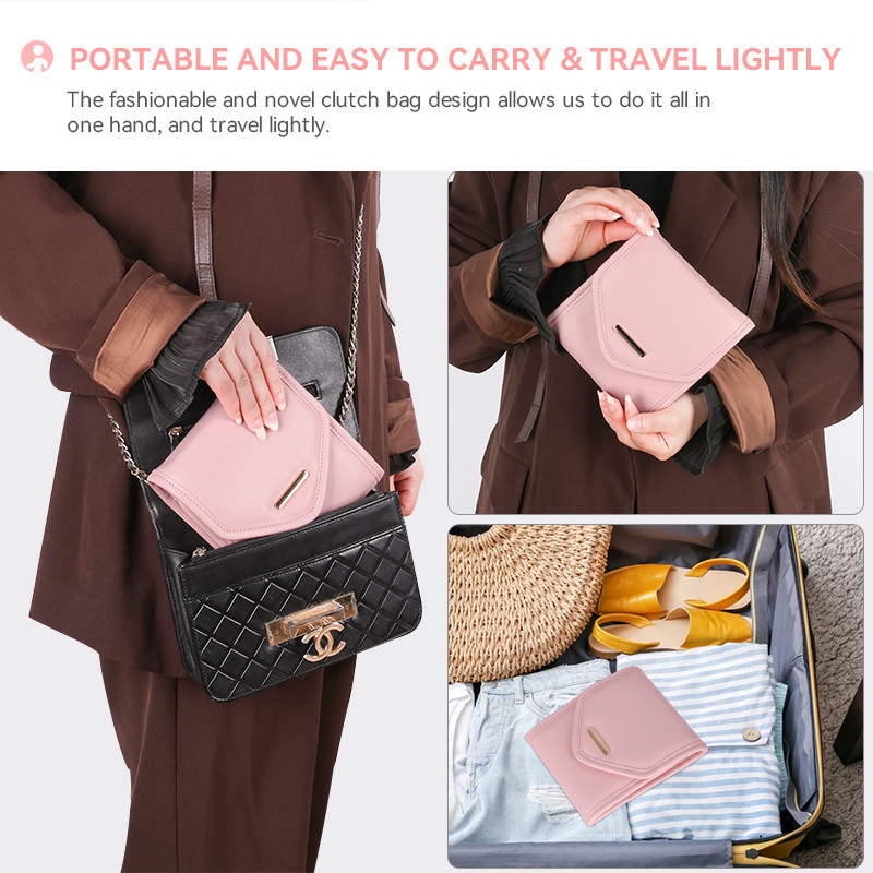Saco dobrável 14.5x3x15cm de Mini Travel Organizer Jewellery Roll da caixa do filtro do armazenamento da joia