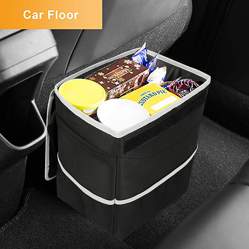 Lixo 8.4x7.4x10.4 da tampa do escaninho de lixo da prova do escape de Bags Black Hanging do organizador do carro do lixo”