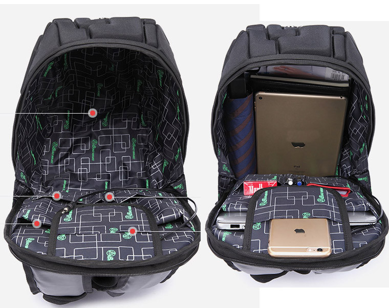 Tamanho grande duro 16.14x10.43x1.18 de EVA Shell Business Backpack Travelling Bags”