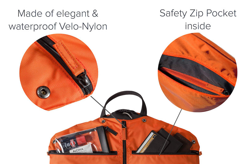 2 nos bolsos 1.1LBS de 1 zíper de Carry On Mens Suit Hanger do saco de Duffle do vestuário