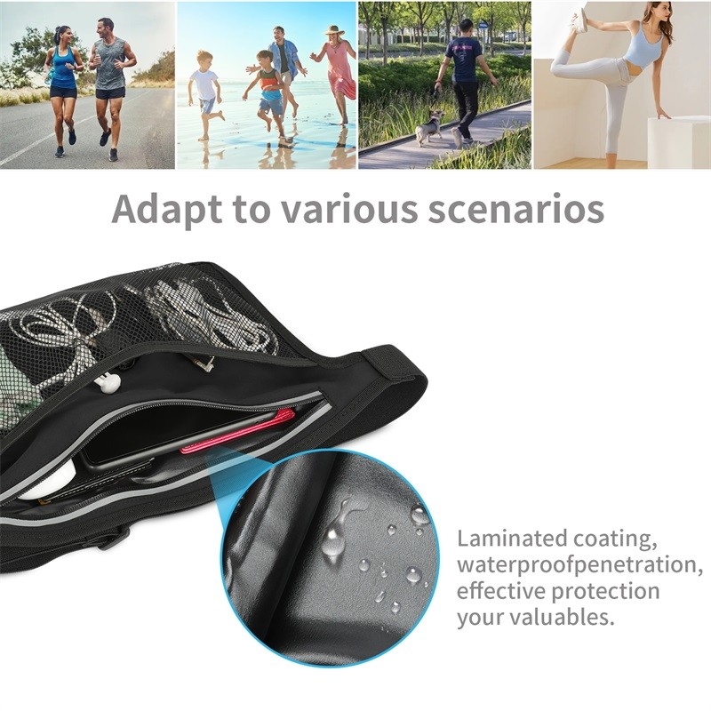 4,5 x 5,5 12.8X9.6 Fanny Pack Belt Crossbody Bag de acampamento Biking Hig