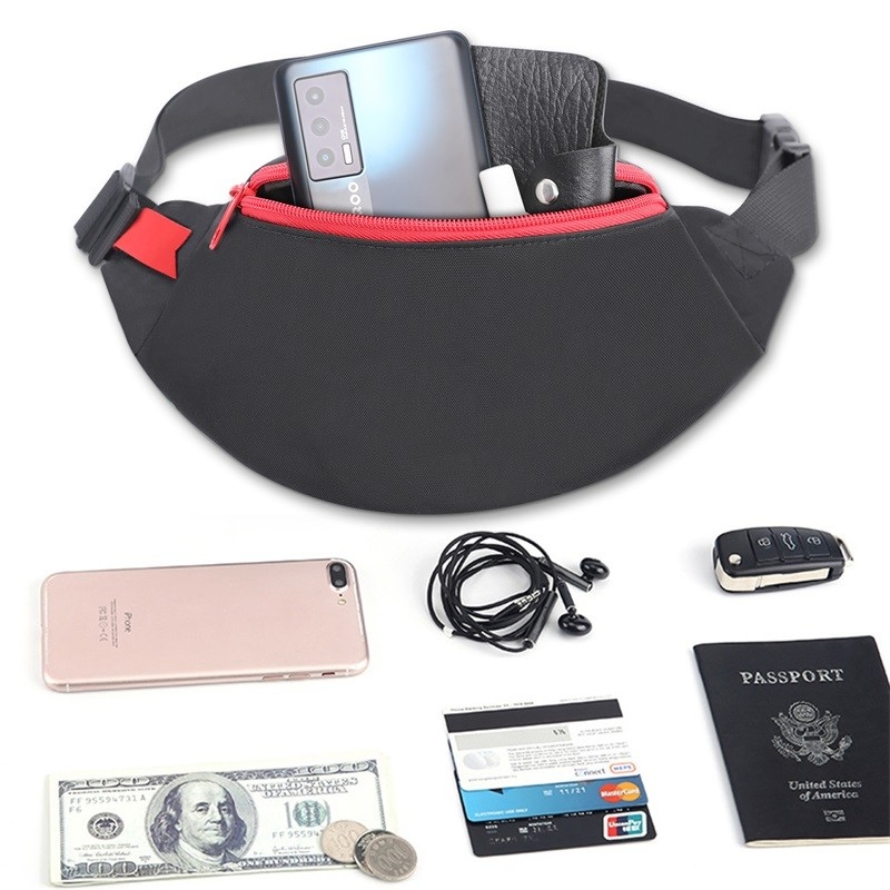 o telefone de nylon do saco do malote da cintura 420d prático para mulheres dos homens ostenta 26X8X12.5”