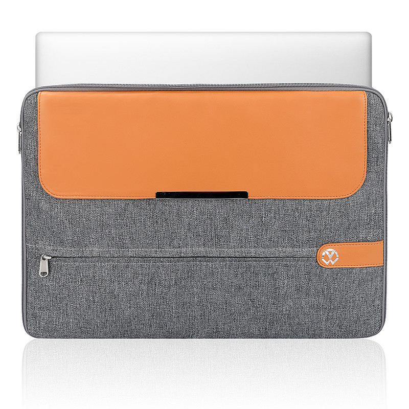 A luva do laptop feito sob encomenda de um negócio de 15,6 polegadas ensaca a tampa de couro da bolsa do portátil das senhoras