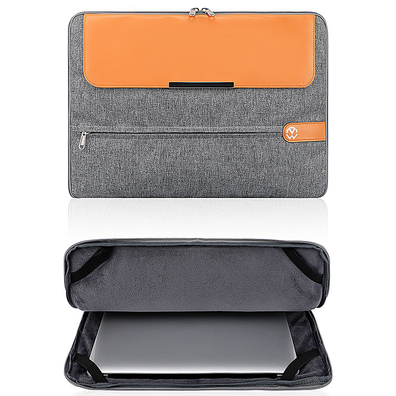 A luva do laptop feito sob encomenda de um negócio de 15,6 polegadas ensaca a tampa de couro da bolsa do portátil das senhoras