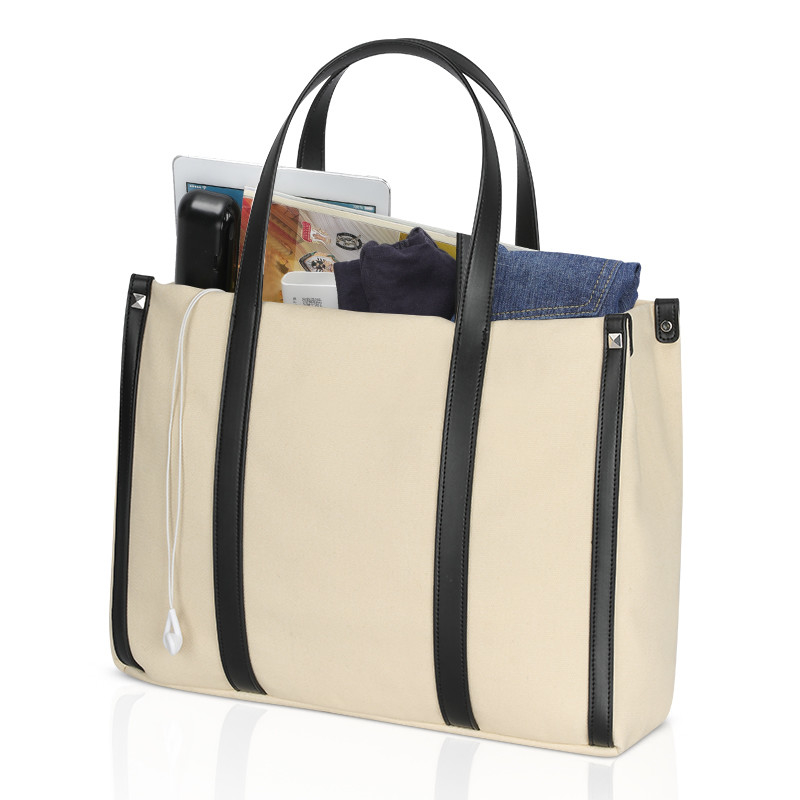 Os sacos de compras amigáveis de Eco da lona grande do tamanho curtos seguram o totalizador 15x5x12 do ombro”