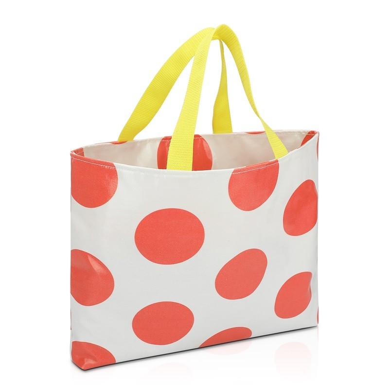 A lona de dobramento Tote Shopping Bag Large bolsas de 3 blocos franze as carteiras 15.5X12.5”