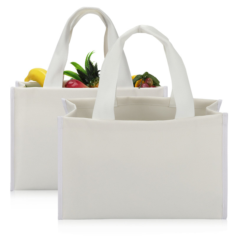 A lona Tote Bag Eco Friendly Shopping ensaca a parte inferior grossa resistente varejo 4x4x10”