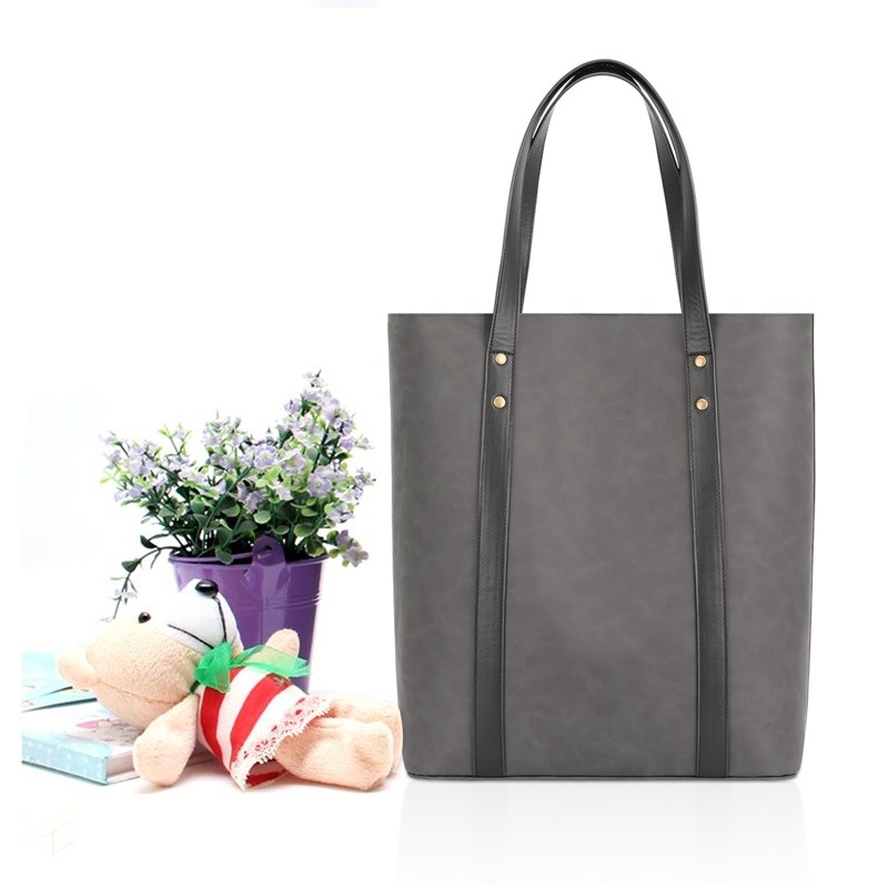 Imprimindo o totalizador feito sob encomenda 13X5X15 do cliente do couro do bolso do zíper dos sacos de compras amigáveis de Eco”