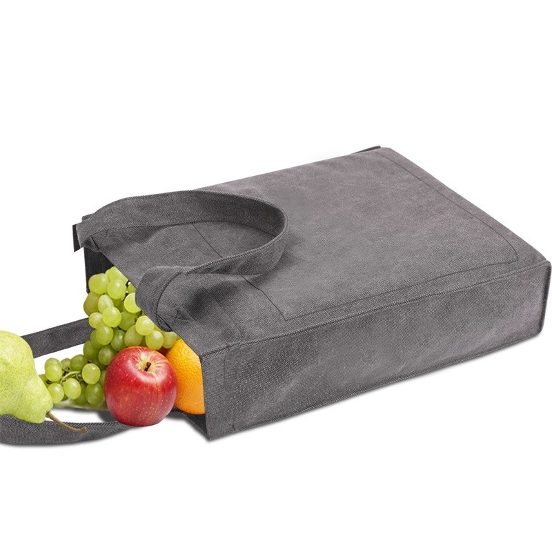 Os sacos de compras amigáveis reusáveis Tote Women ' bolsas de Eco da lona de S franzem 13X3X16”