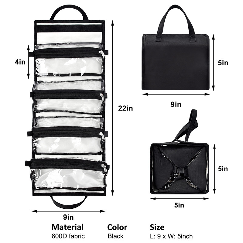 A extra grande do curso que pendura o PVC de Bag Separated do organizador do arti'culo de tocador compõe o malote 9X5”
