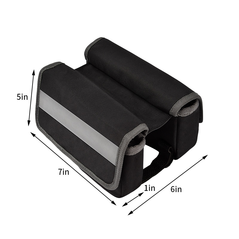 Parte traseira impermeável do grande saco da bicicleta do telefone sob o malote da tira reflexiva de Seat para dar um ciclo 7X6X5”