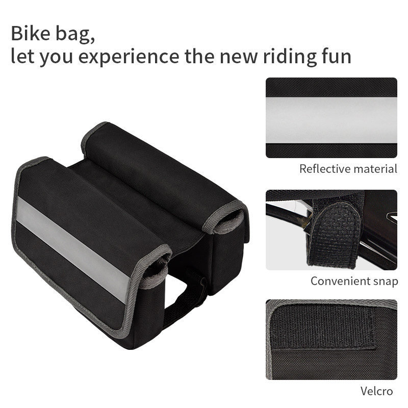 Parte traseira impermeável do grande saco da bicicleta do telefone sob o malote da tira reflexiva de Seat para dar um ciclo 7X6X5”