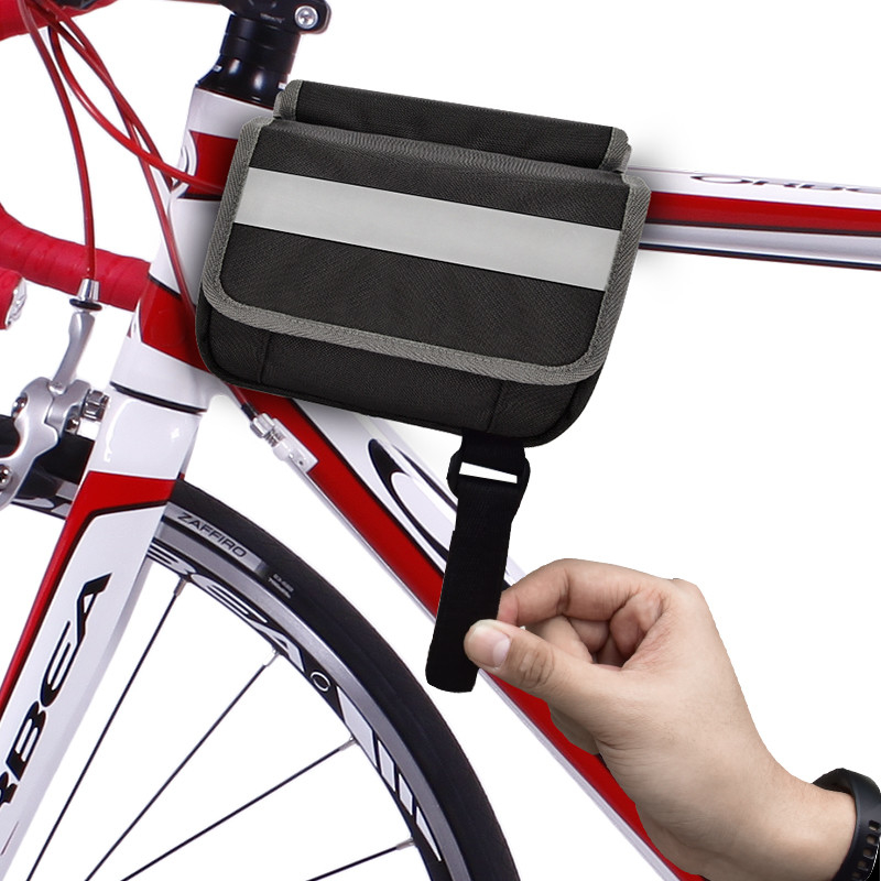 Parte traseira impermeável do grande saco da bicicleta do telefone sob o malote da tira reflexiva de Seat para dar um ciclo 7X6X5”