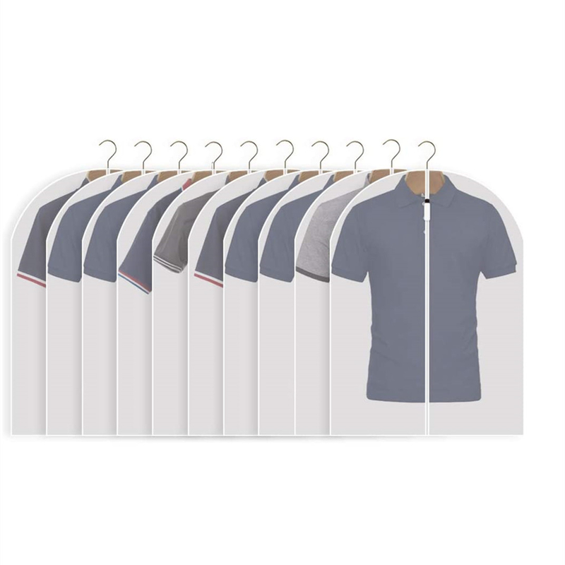 O saco de vestuário de suspensão claro do curso do curso do Pvc para vestidos longos veste o zíper completo