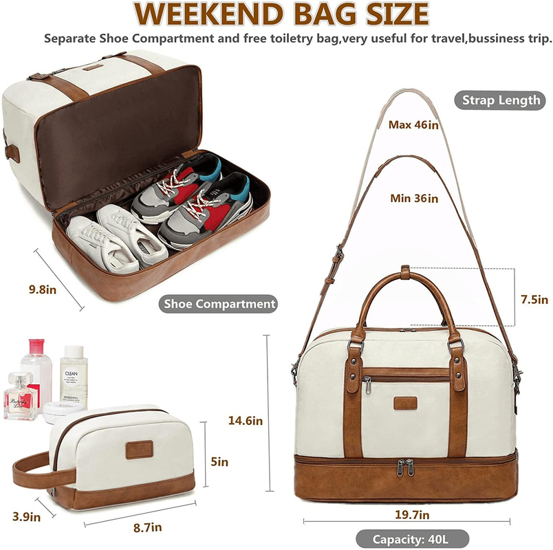 O curso à moda do Duffel ensaca com polegada 19.7x9.8x14.6 do arti'culo de tocador 19 do compartimento do portátil”