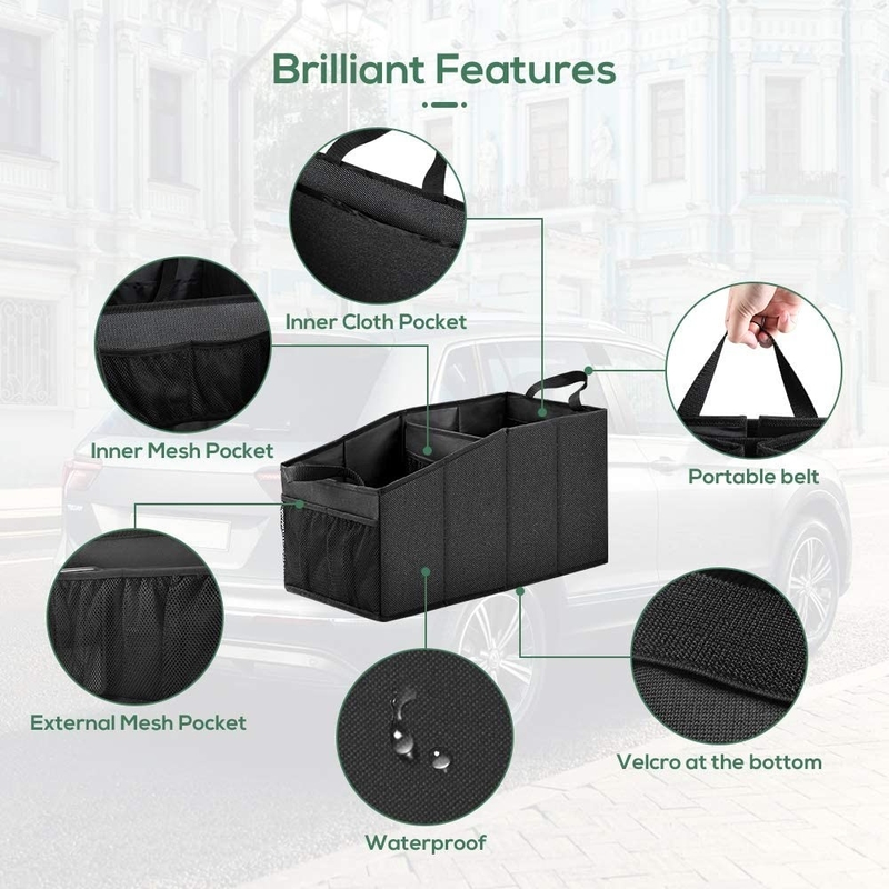 Grande organizador de compra Bags Grocery Foldable Front Back Seat Truck 19X10X10 do carro”