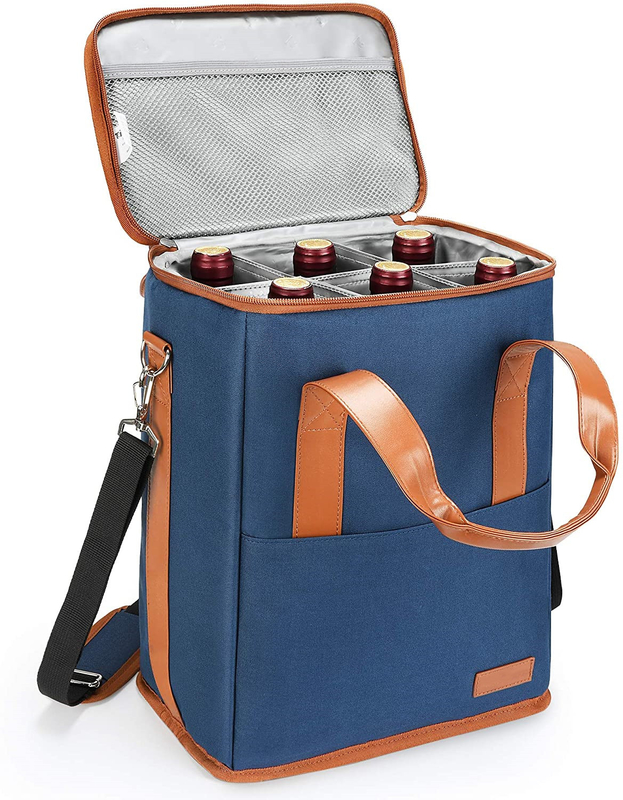 O Xl isolou um malote mais fresco do saco para as garrafas 8.6X7.1X12.5 do vinho 6 dos mantimentos”