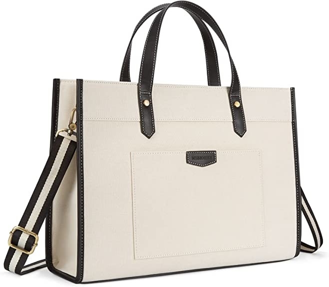 portátil Tote Bag da lona 16x11.7x5.1, malas a tiracolo do trabalho para a compra do curso
