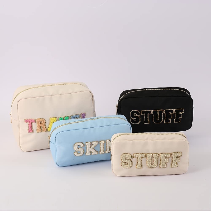 Bolsa de maquiagem super extra grande à prova d'água, bolsa de cosméticos de viagem para mulheres