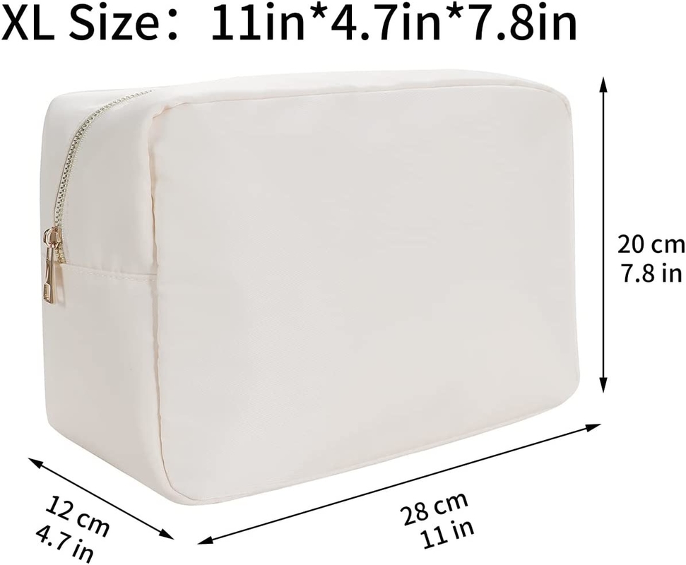 Bolsa de maquiagem super extra grande à prova d'água, bolsa de cosméticos de viagem para mulheres