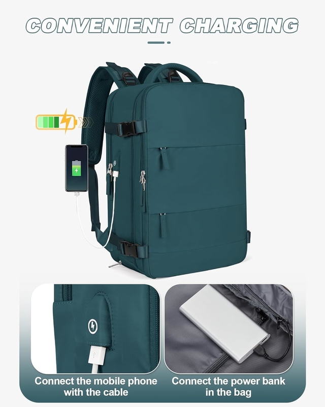 Companhia aérea impermeável aprovada Carry On Laptop Faculdade Caminhadas Mochila de viagem Com compartimento de sapatos Para mulheres Homens