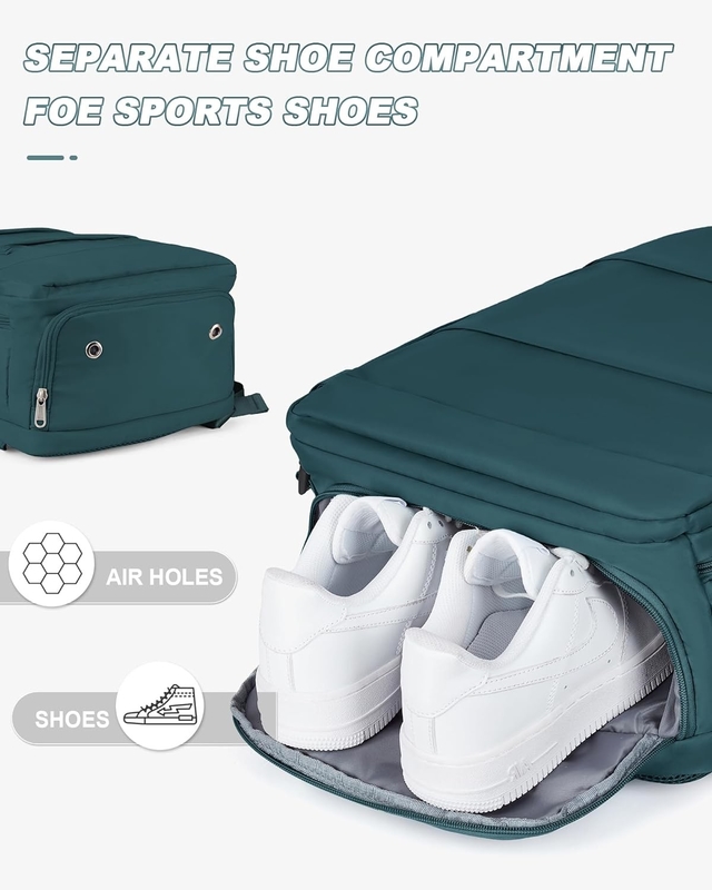 Companhia aérea impermeável aprovada Carry On Laptop Faculdade Caminhadas Mochila de viagem Com compartimento de sapatos Para mulheres Homens