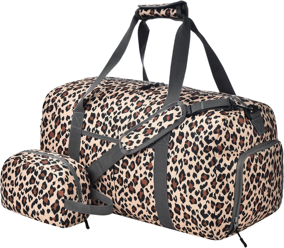 Bolsa de viagem dobrável de 50L de grande capacidade, de fim de semana, necessidades essenciais para o hospital, de noite, de ginástica, com compartimento de sapatos