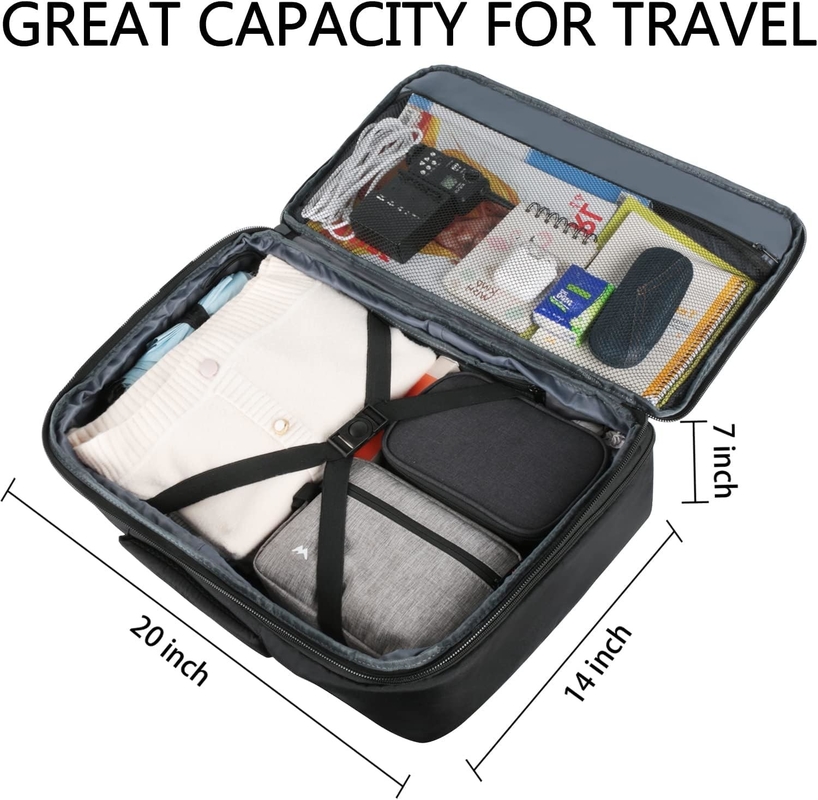 Negro 40L Expandivel Saco de Bagagem de Carregamento de Voo Saco de Viagem de Duffel Aprovado para Exterior