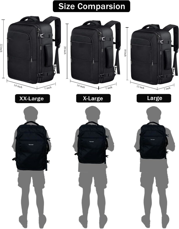 Negro 40L Expandivel Saco de Bagagem de Carregamento de Voo Saco de Viagem de Duffel Aprovado para Exterior