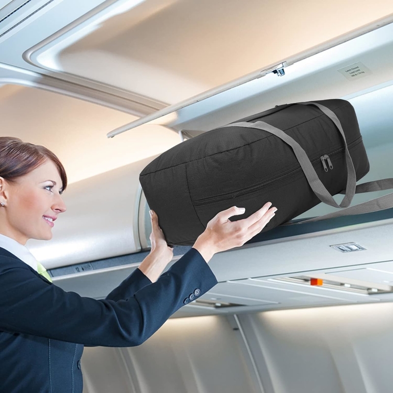 Large Size Airline Underseat Foldable Carry On Baggage Bag Duffel Travel Bag Para Mulheres