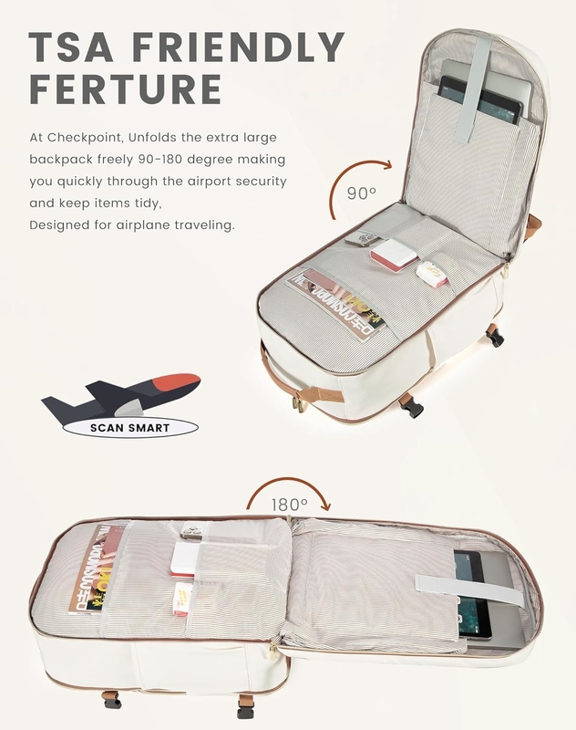 Passagem aprovada. Perfeito para caminhadas universitárias. Saco de viagem de noite com compartimento de laptop de 17,3 polegadas.