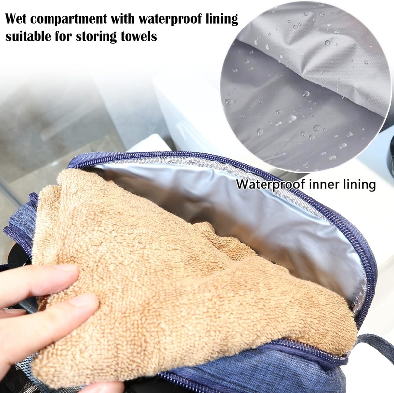 Navy Blue Organizador de higiene resistente à água Dopp Kit Saco de viagem para acessórios de viagem Toiletries