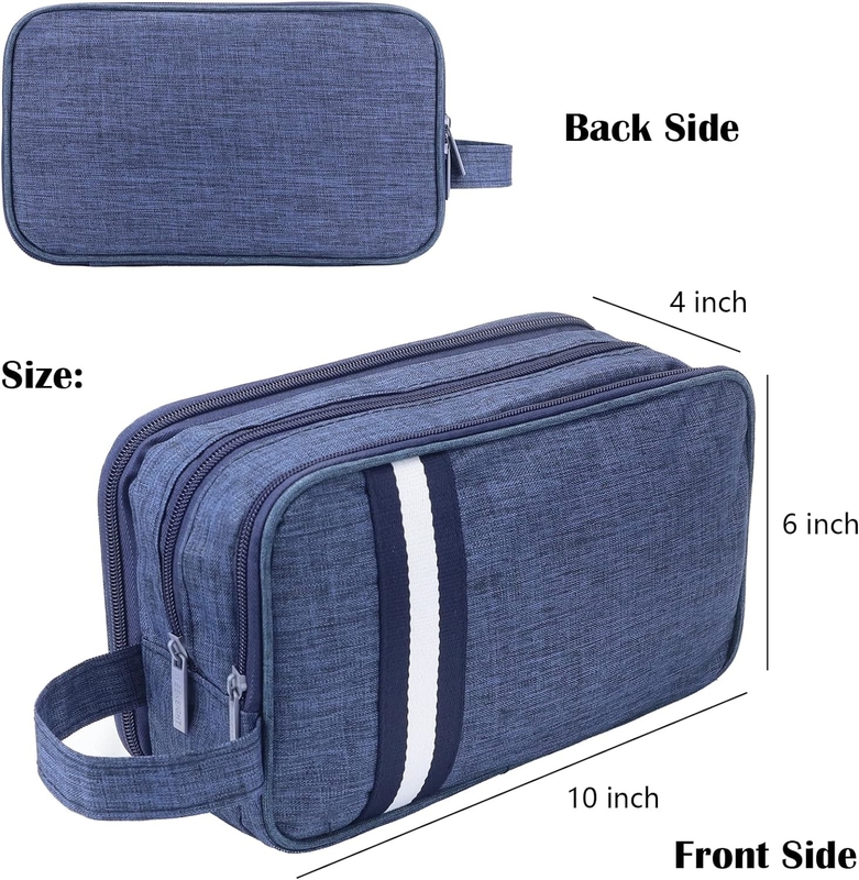 Navy Blue Organizador de higiene resistente à água Dopp Kit Saco de viagem para acessórios de viagem Toiletries