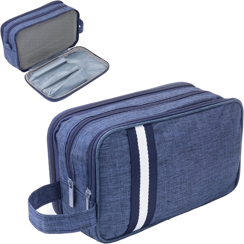 Navy Blue Organizador de higiene resistente à água Dopp Kit Saco de viagem para acessórios de viagem Toiletries