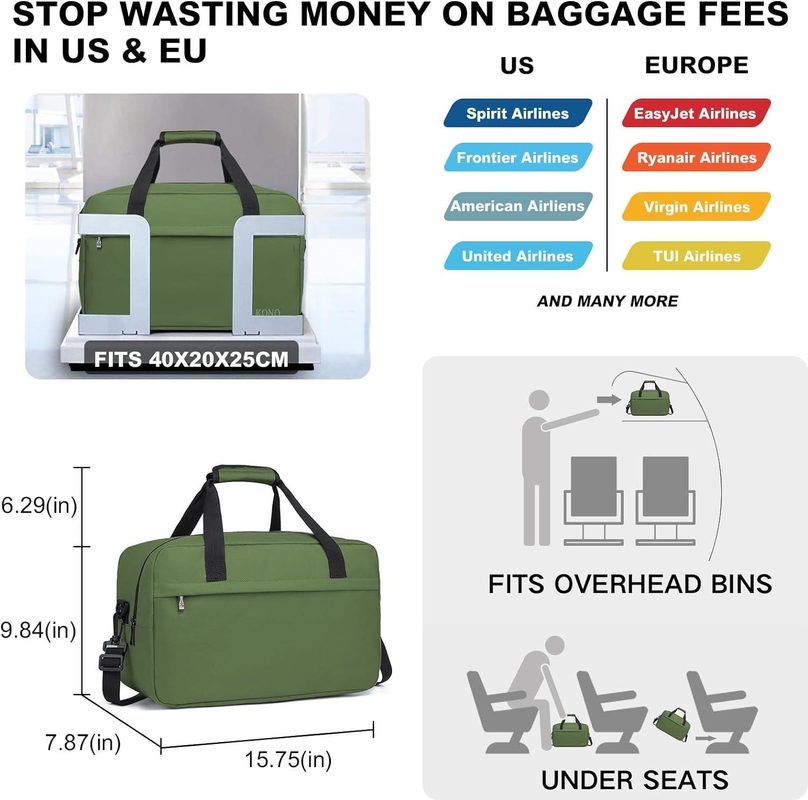 20L embaixo do assento Carry-On Sports Tote Gym Weekend Overnight Bag Para Homens Mulheres