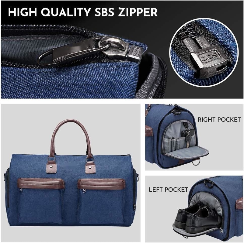 Carry On Large Blue 2 In 1 Hanging Bag Maleta de viagem personalizada com saco sanitário