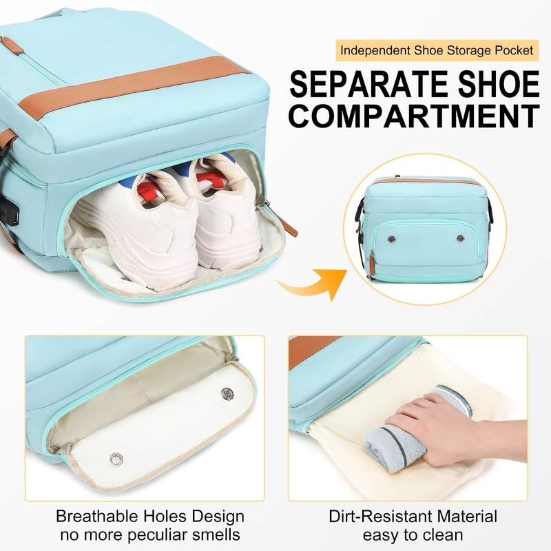 15.6 polegadas Carry On Duffel Travel Bag Voo de avião aprovado com porta de carregamento USB