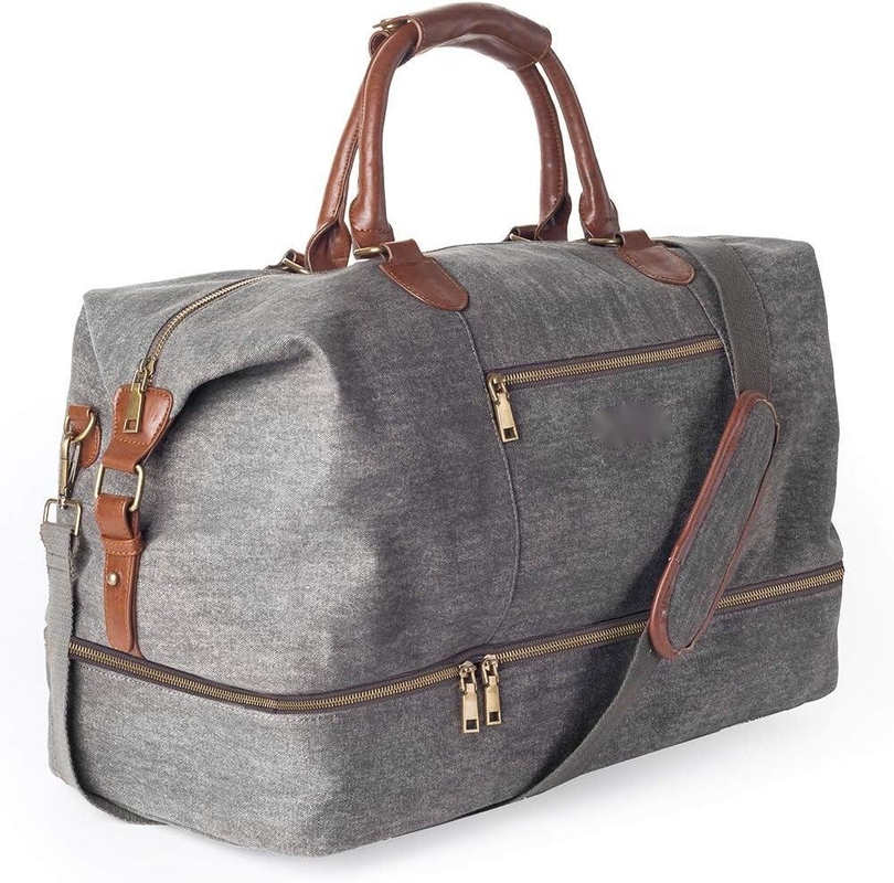 Saco de viagem de fim de semana com bolsa de sapatos