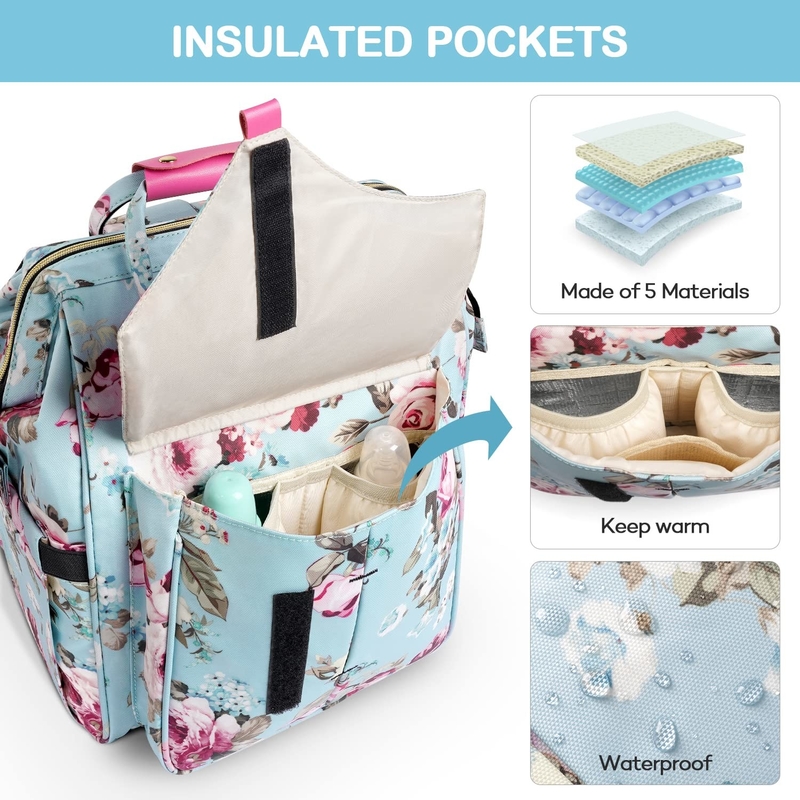 Saco de fraldas de viagem personalizado para mamã e papai