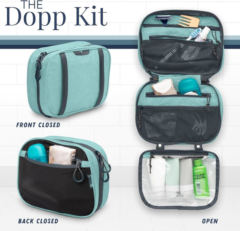 Ultralight Acessório Pendente Organizador Bolsa Maquiagem Teal em pó Bolsa de viagem personalizada com suporte de pincel