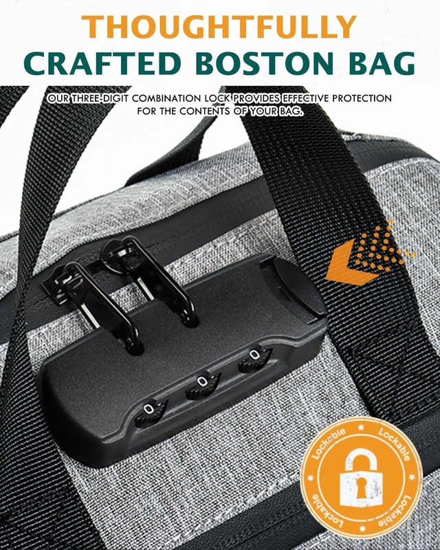 Ótimos presentes recipiente revestido de carbono carvão ativado Boston Custom Travel Proof Bag com fechadura combinada