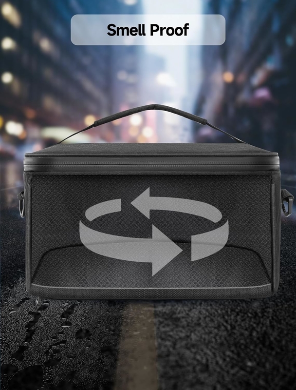 Saco portátil resistente a odores e odores de viagem personalizado de grande capacidade com separadores removíveis