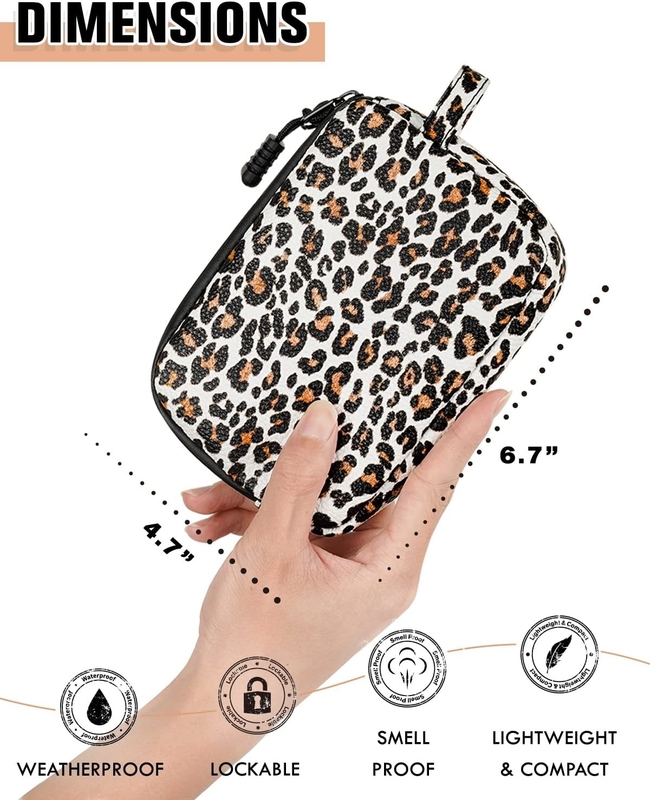 Medicamento durável Proof de odor revestido de carbono Inodor Smoking Pipe Stash Armazenamento Custom Travel Bag Proof de odor