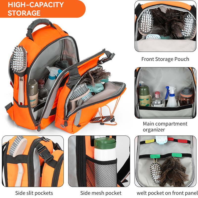2024 New Design Premium Quality Large Capacity Multifunctional Custom Travel Cleaning Tool Bag