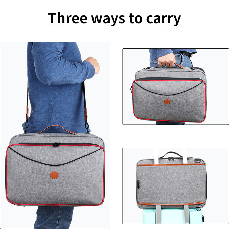 2024 Novo Large Capacity Waterproof Computer Laptop Custom Travel Bag com Faixa de Ombro para Homens Mulheres