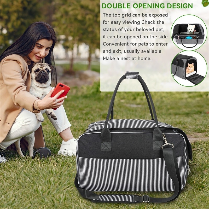 Companhia Aérea Aprovada Malha Respiratória Portátil Cachorrinho Gato Cão Saco de Cocô Dispensador de Saco de Animais de Viagem Personalizado