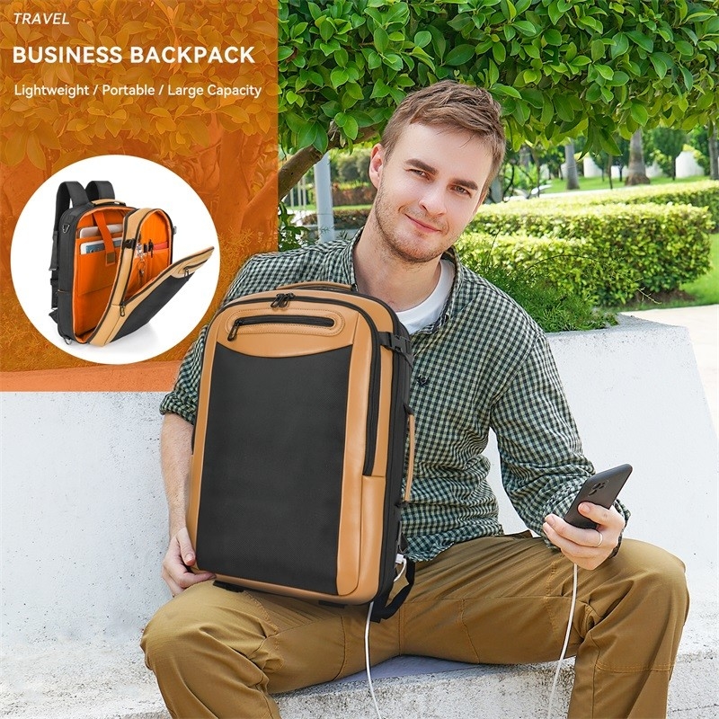 Trabalho Resistente à Água Escola Universitária Anti-roubo Empresarial Mochila portátil de viagem personalizada com porta de carregamento USB