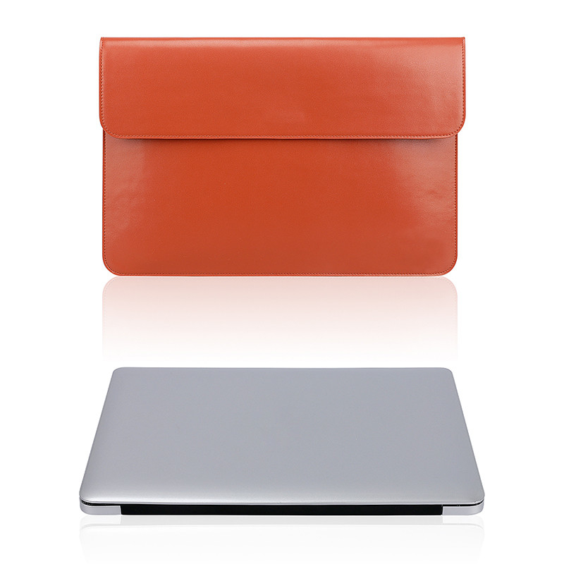 O portátil do negócio das mulheres ensaca para o Macbook Pro 13 a aleta de envelope do couro da luva do computador de 13,3 polegadas