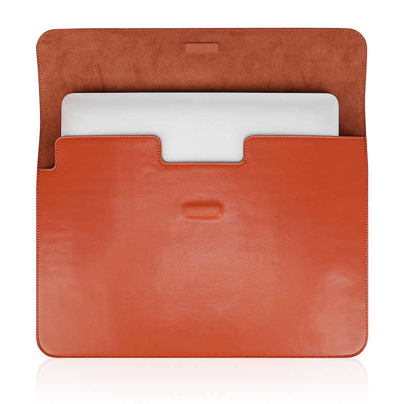 O portátil do negócio das mulheres ensaca para o Macbook Pro 13 a aleta de envelope do couro da luva do computador de 13,3 polegadas